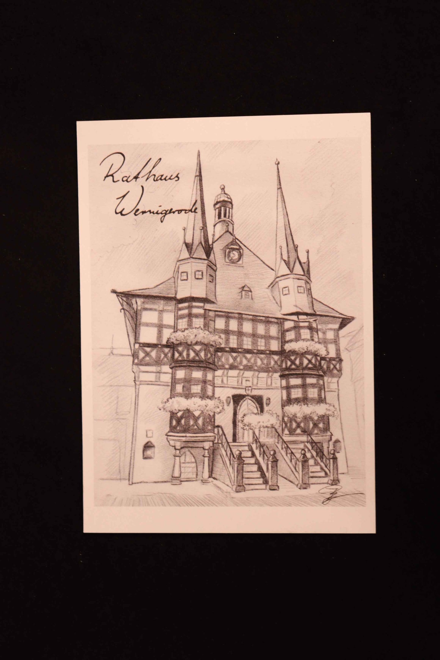 Rathaus Wernigerode s/w