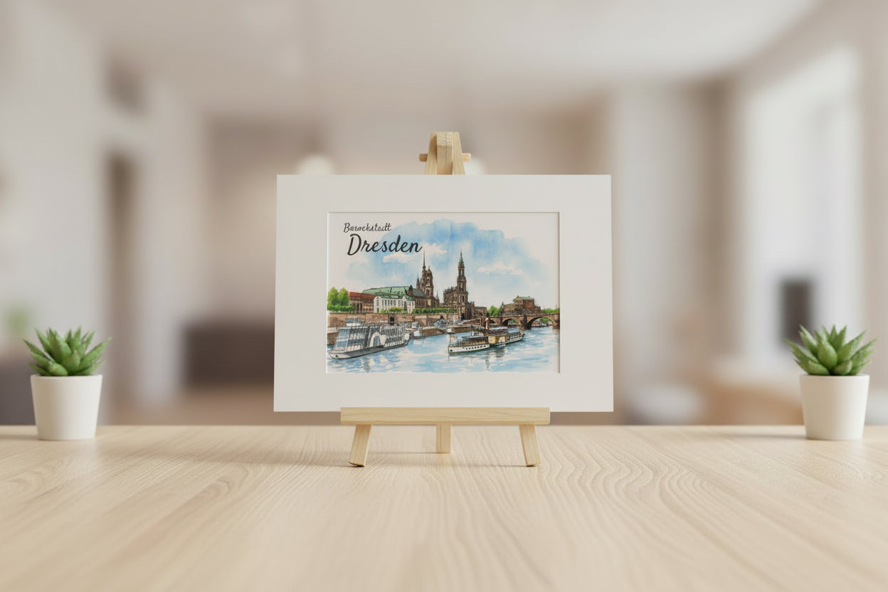 Kunstdruck A4 - Barockstadt Dresden