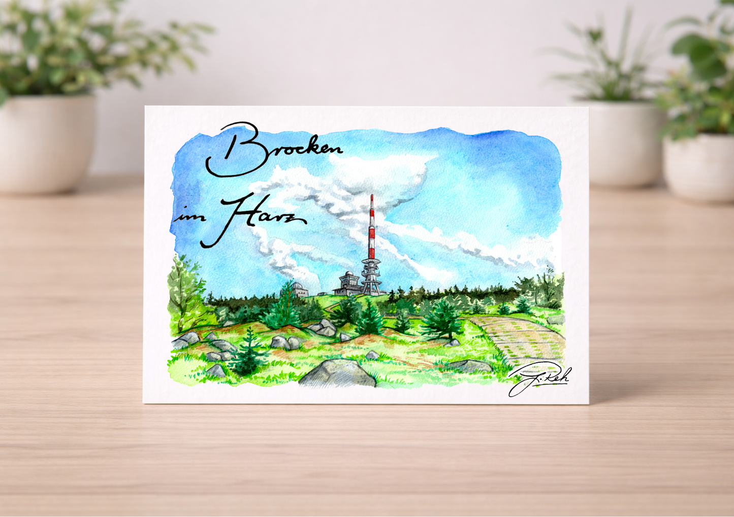 Postkarte- Brocken im Harz - Mein Shop