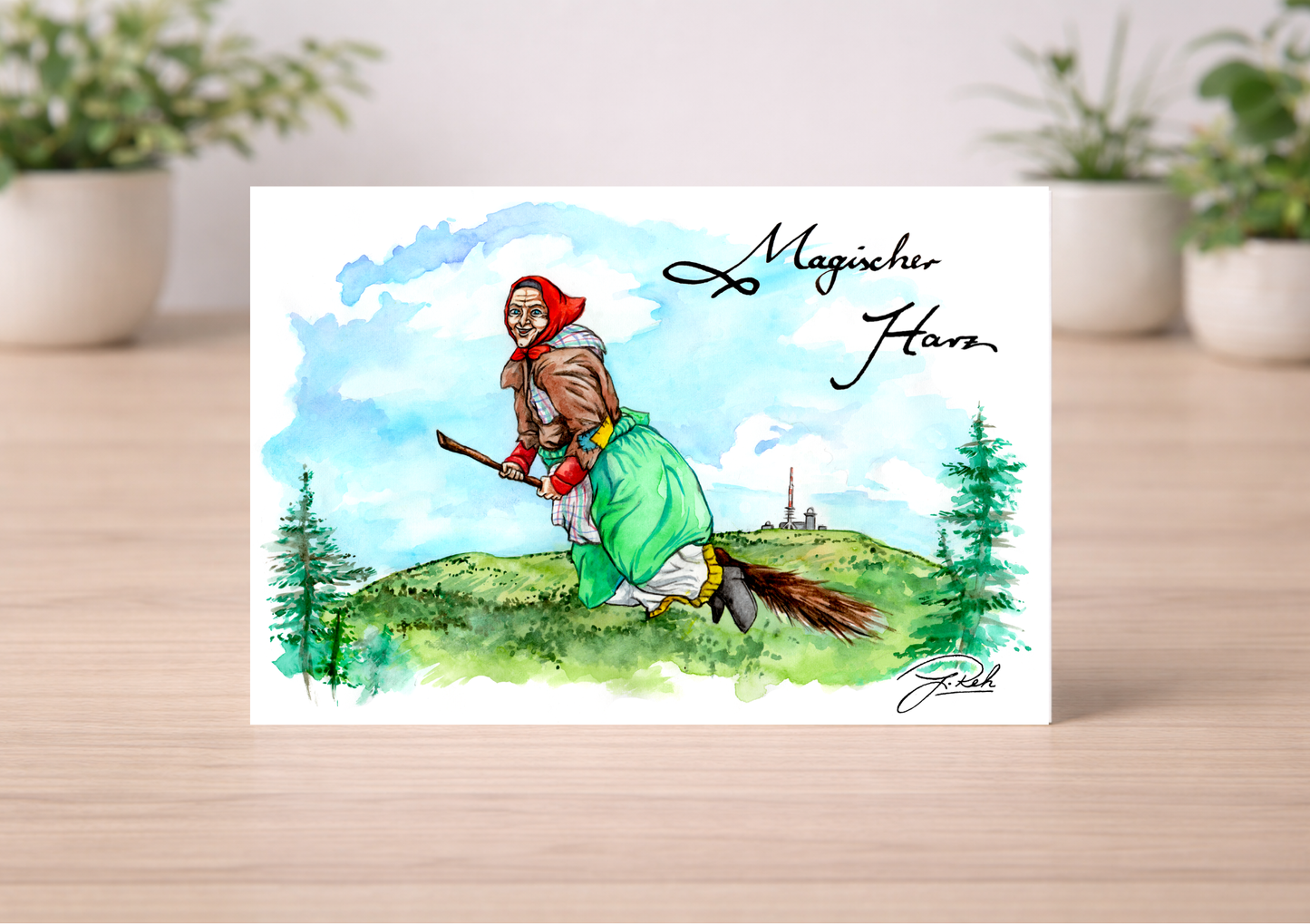 Postkarte- Brockenhexe - Mein Shop