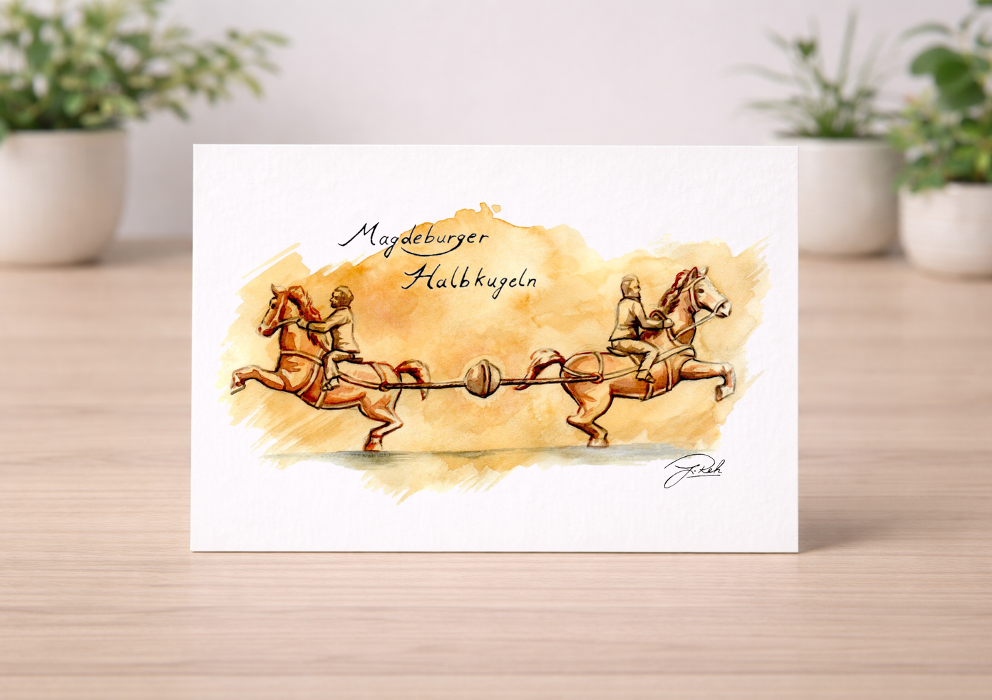 Postkarte - Magdeburger Halbkugeln - Mein Shop