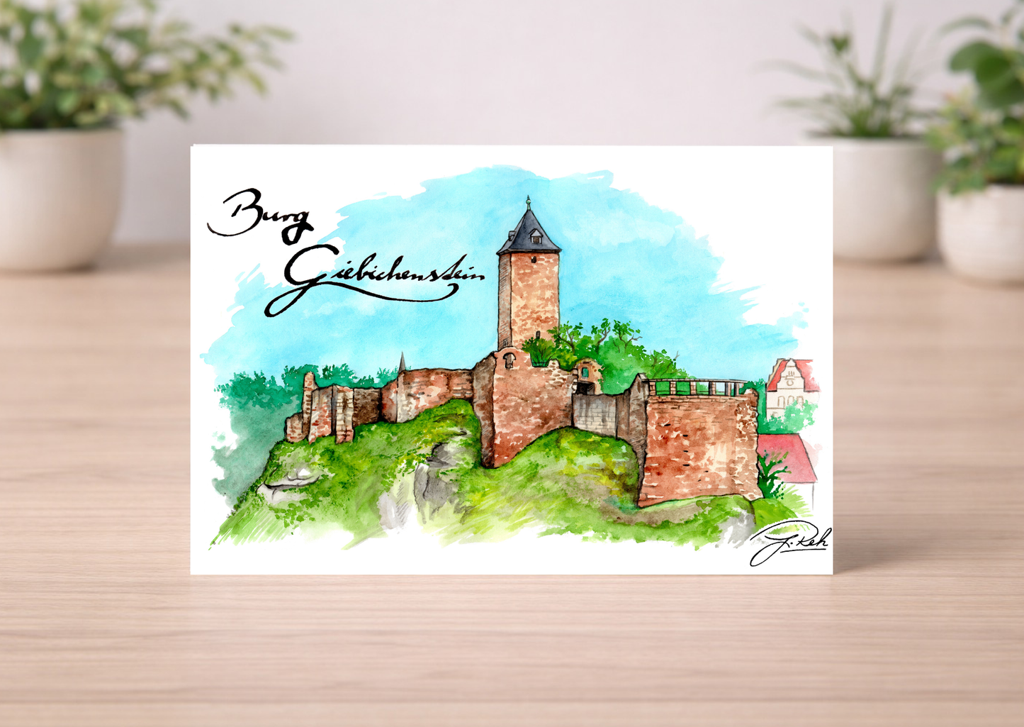 Postkarte -Burg Giebichenstein