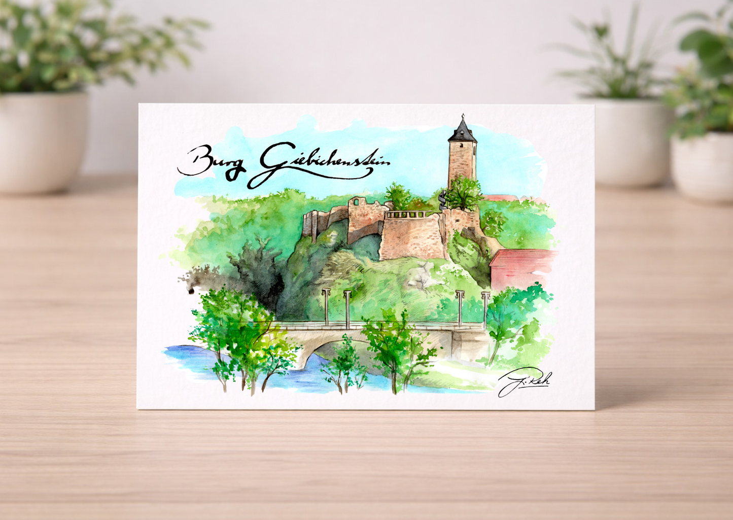Postkarte - Burg Giebichenstein Halle
