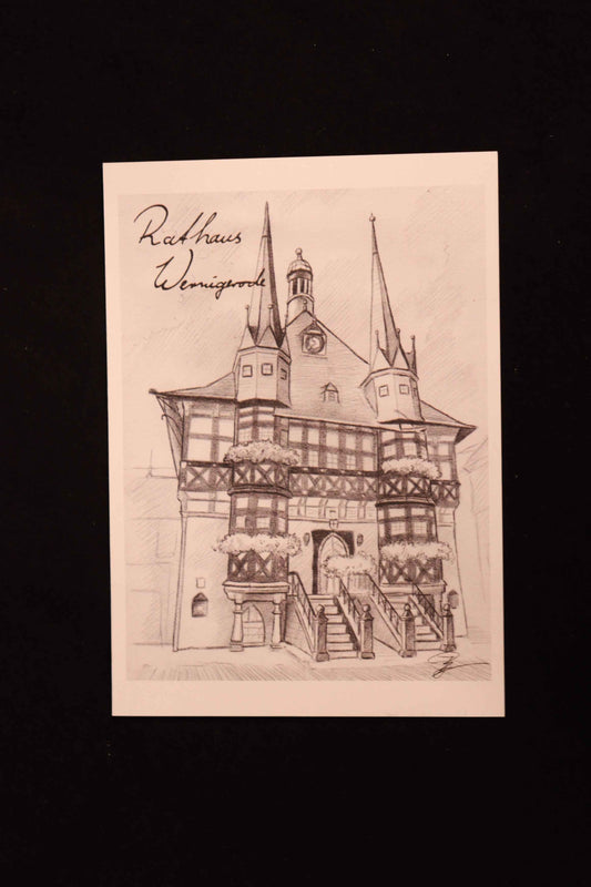 Rathaus Wernigerode s/w
