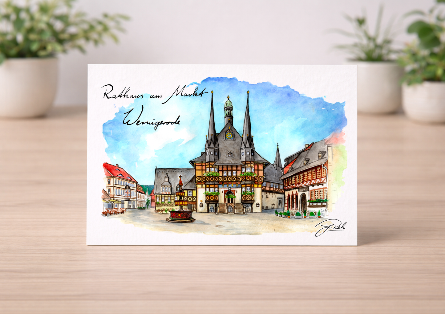 Postkarte - Wernigerode Markt - Mein Shop