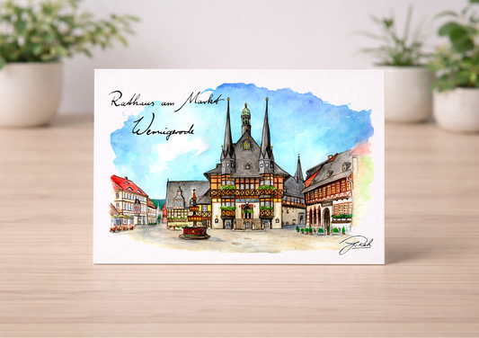 Postkarte - Wernigerode Markt - Mein Shop