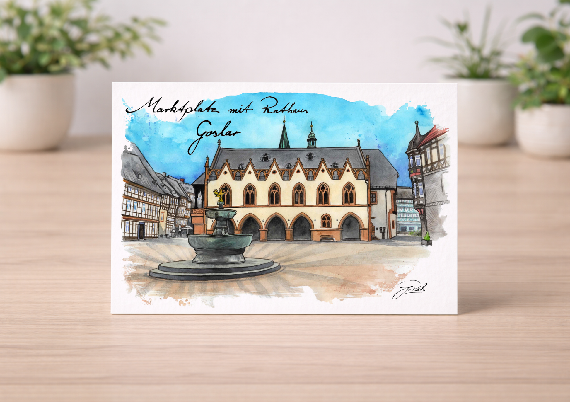 Postkarte - Marktplatz - Mein Shop