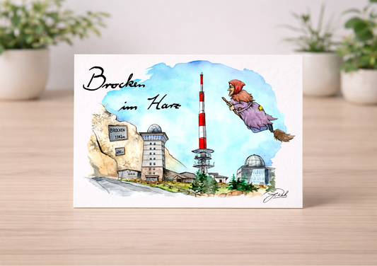 Postkarte- Brocken im Harz - Mein Shop