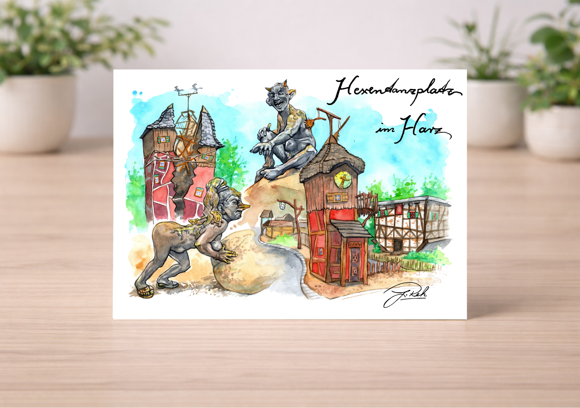 Postkarte- Hexentanzplatz - Mein Shop