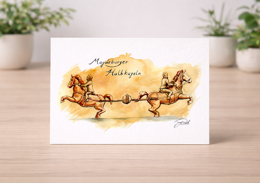 Postkarte - Magdeburger Halbkugeln - Mein Shop