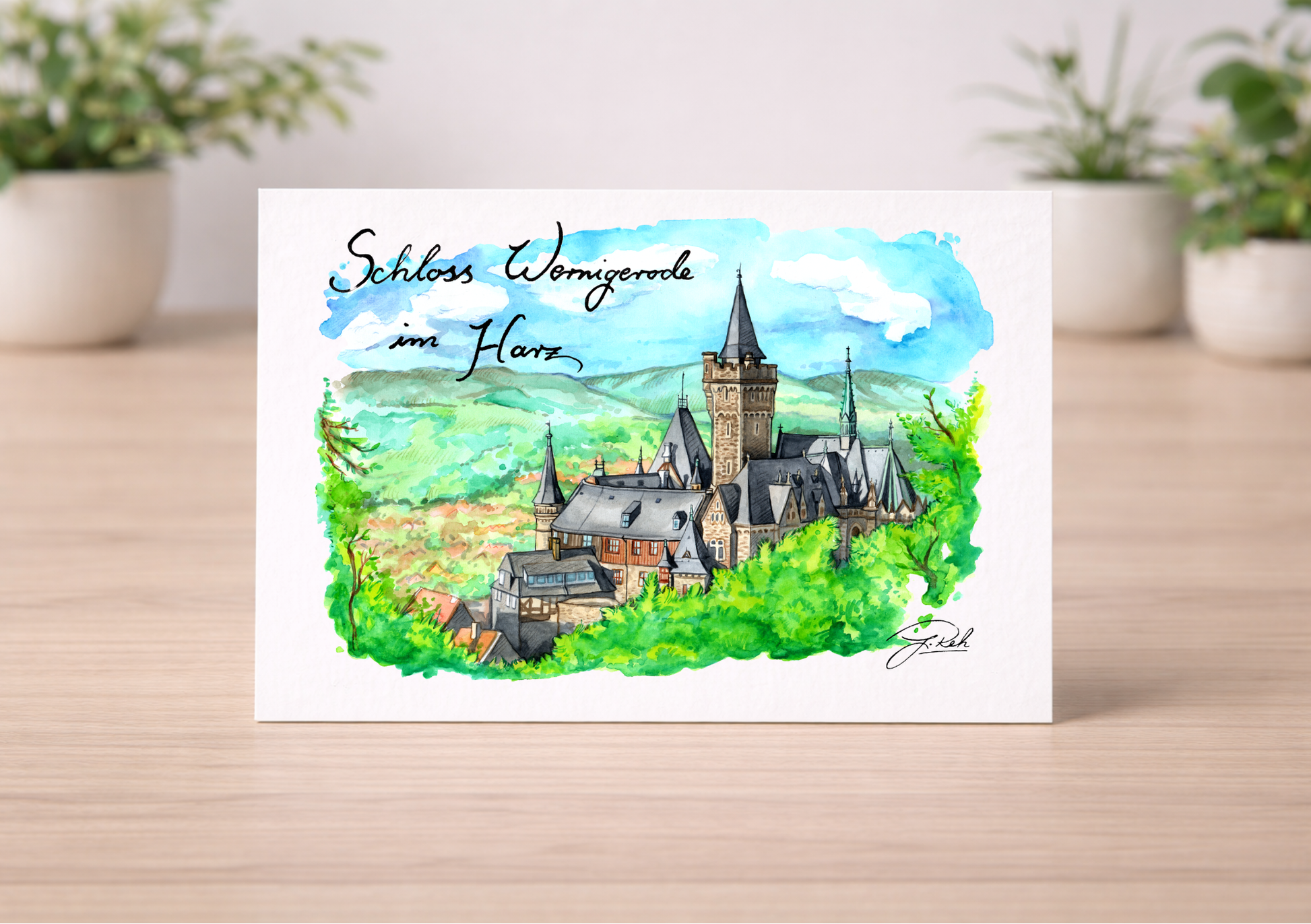 Postkarte - Schloss Wernigerode - Mein Shop